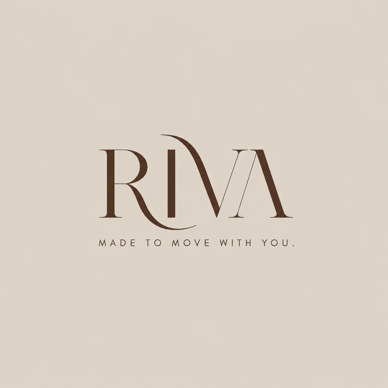 RIVA wordmark and the line Made to Move With You on a soft ivory background.